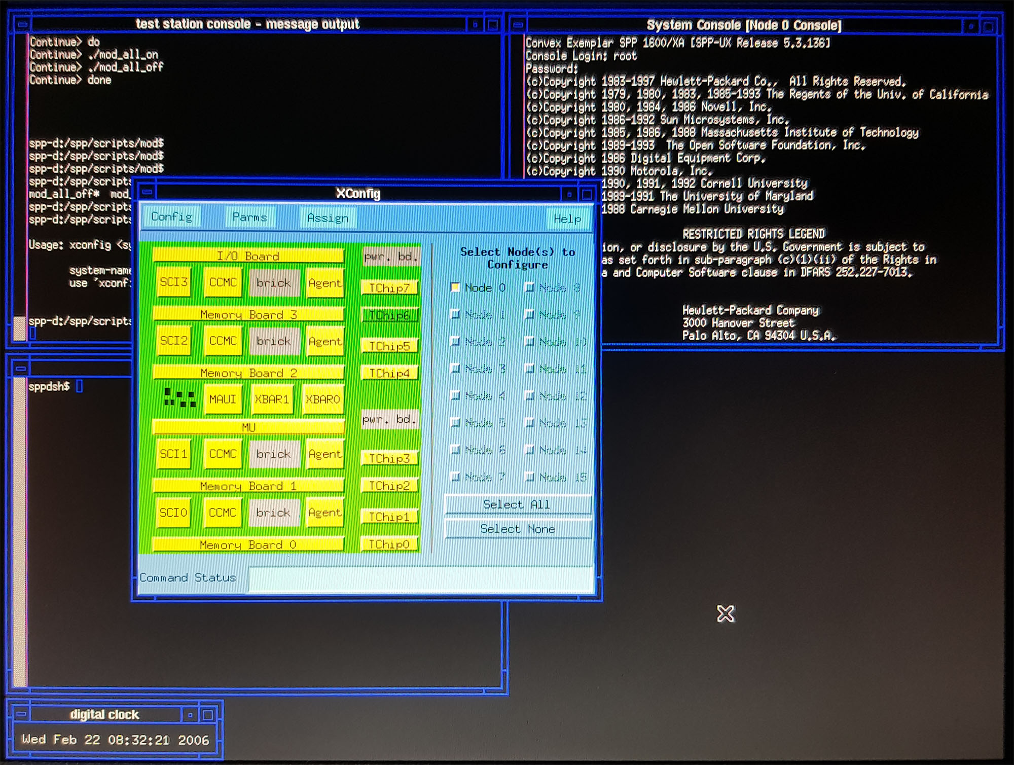 Arrival and first look at the Convex SPP's: teststation